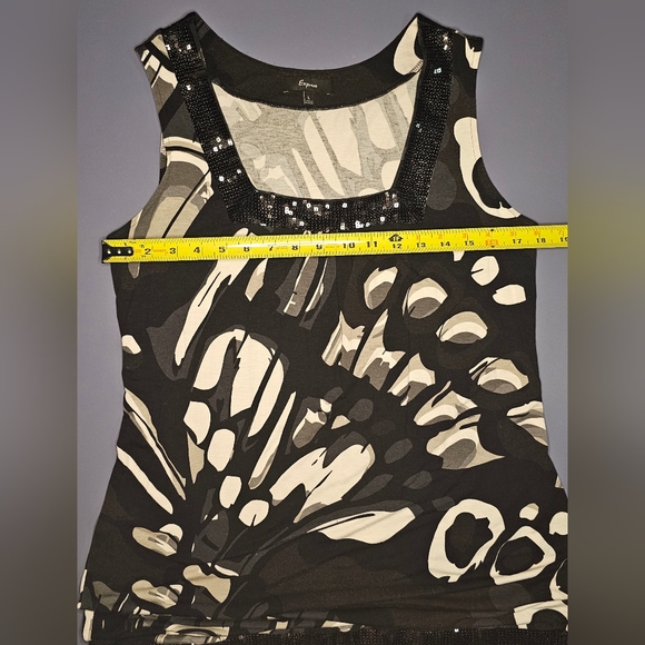 《EXPRESS》Floral Mini Dress 🥻👗《Large》 Sequin Neckline & Trim 🛒 - Picture 10 of 14